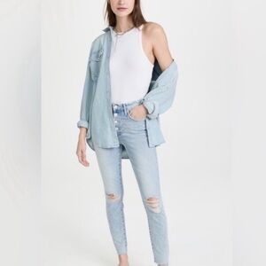 Mother Denim The Pixie Ankle Fray